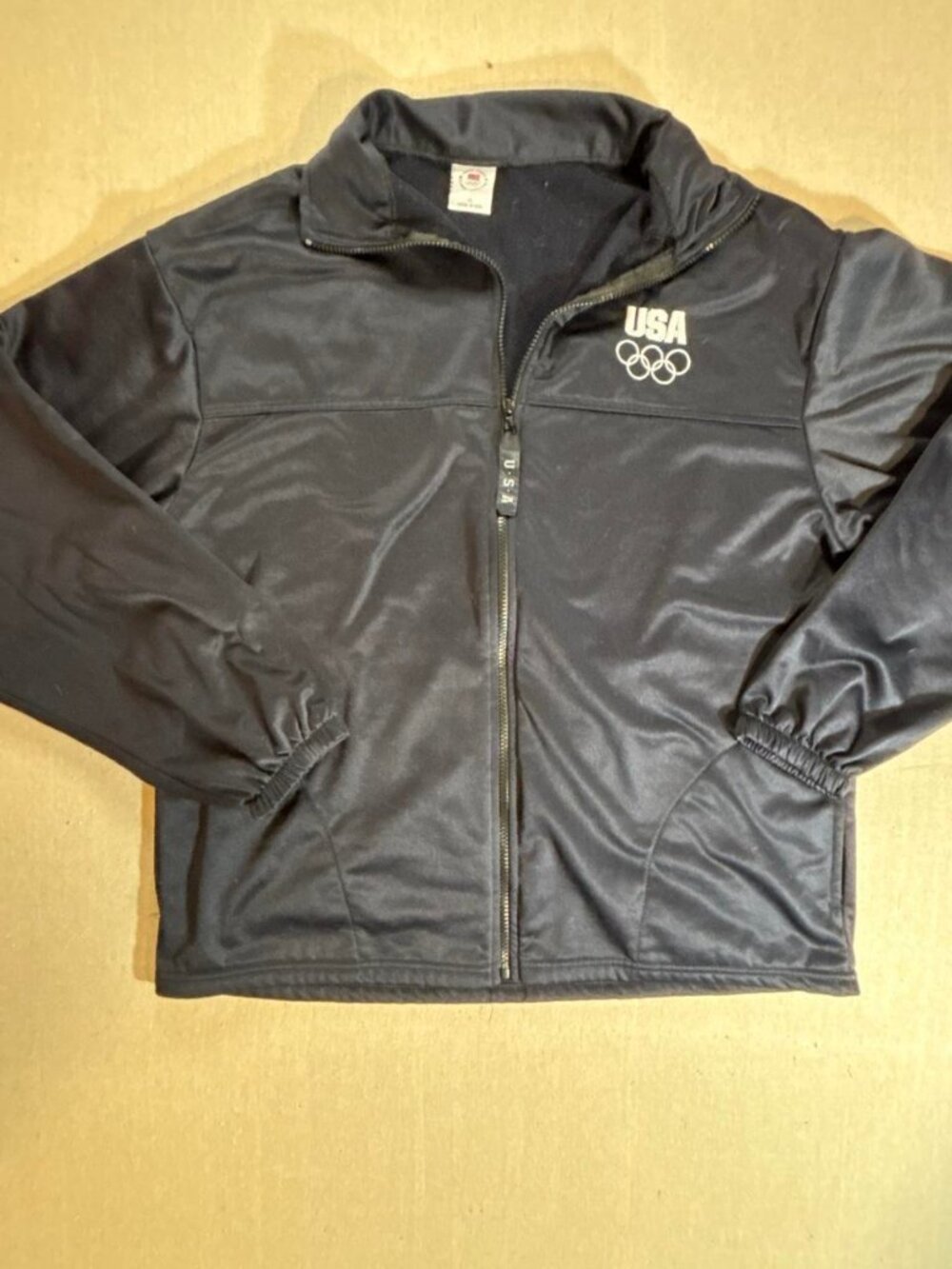 Team USA United States Olympic Committee Full-Zip Track Jacket Black XL